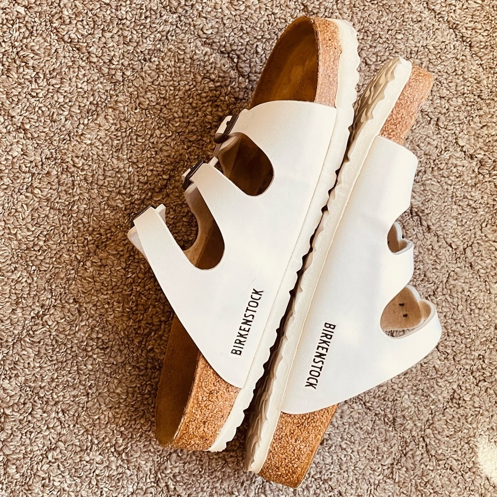 Birkenstock White Cork Sandals